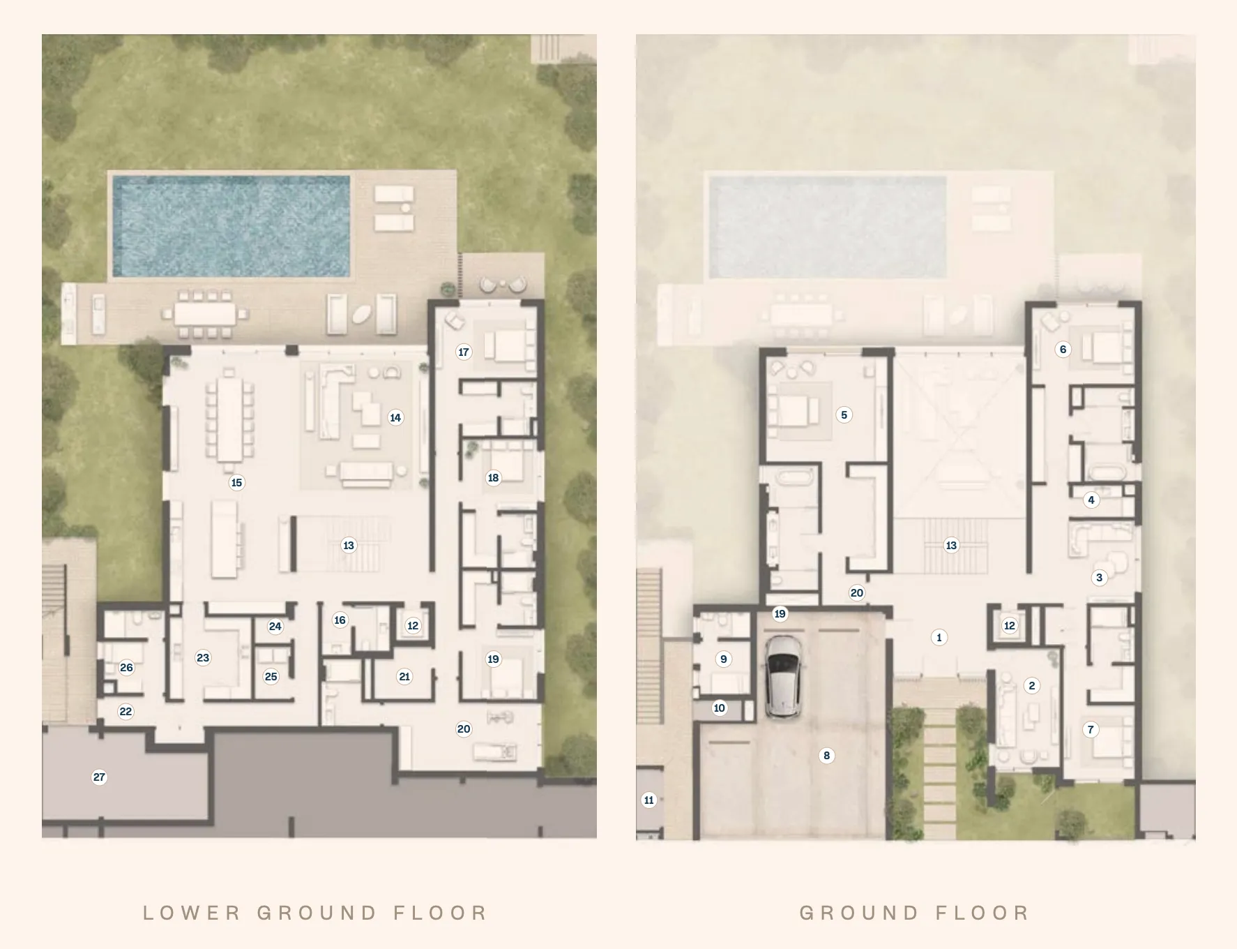Y Views at Bayn 6 bed floor plan, 10,706 sqft