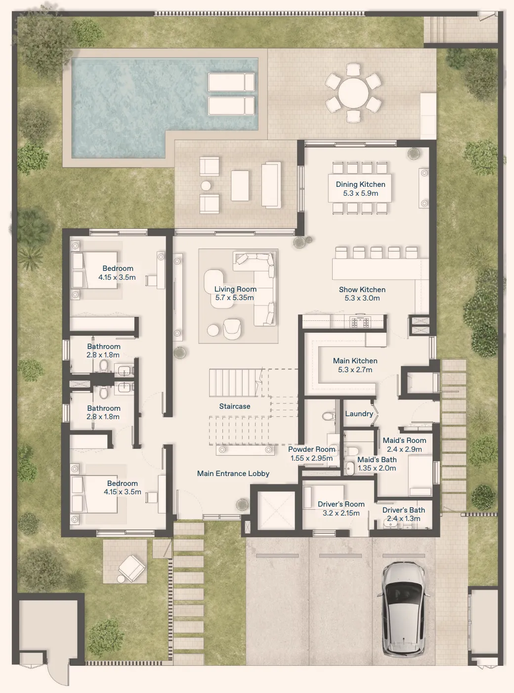 Bayn by Ora 5 bed floor plan, 6,537 – 6,822 sqft