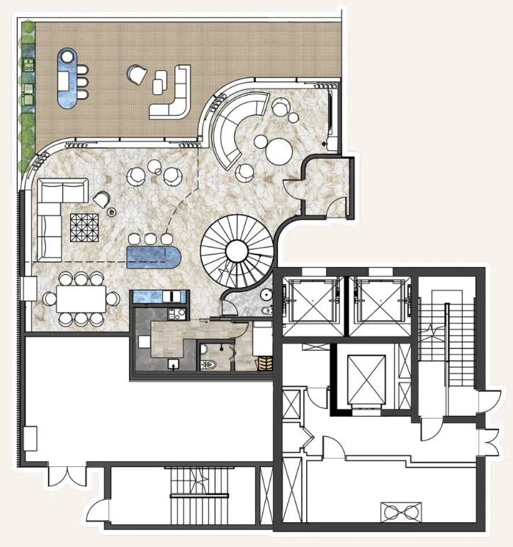 One Canal Residences 3 bed floor plan, 4,105 sqft