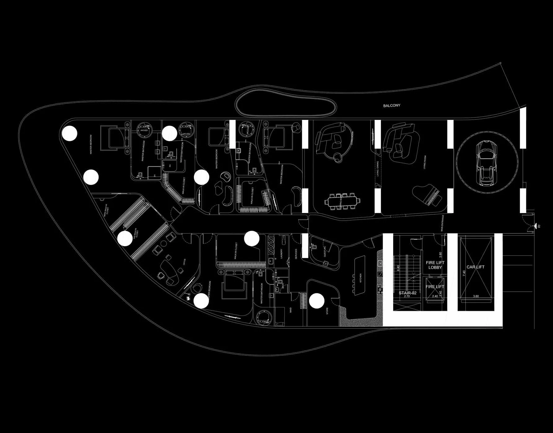Bugatti Residences by Binghatti 4 bed floor plan, 10,161 sqft