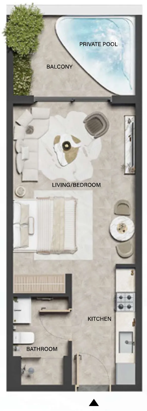 Weybridge Gardens 5 Studio floor plan, 479 sqft