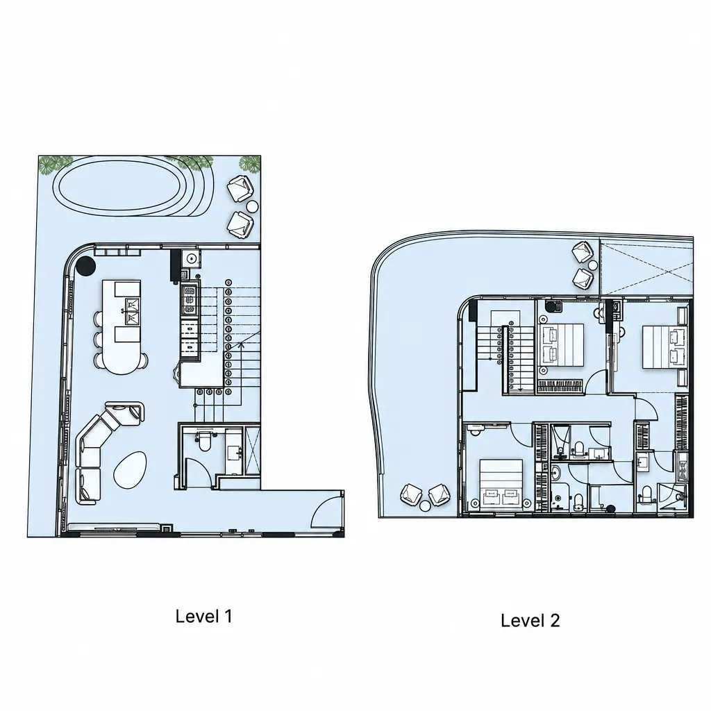Rabdan Avenue 3 bed floor plan, 2,714 – 2,937 sqft