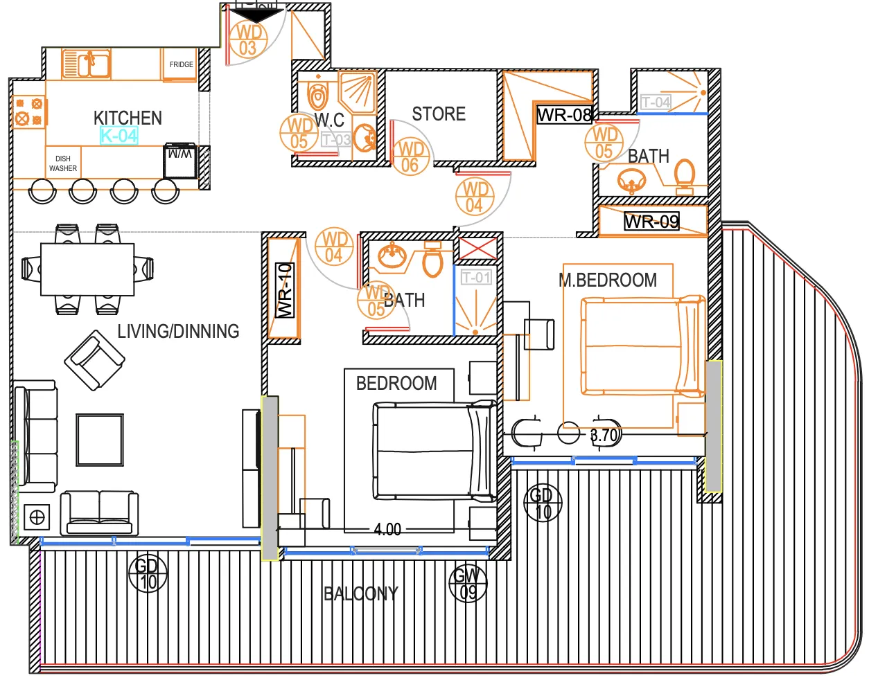 Urban Life 2 bed floor plan, 1,758 – 1,762 sqft