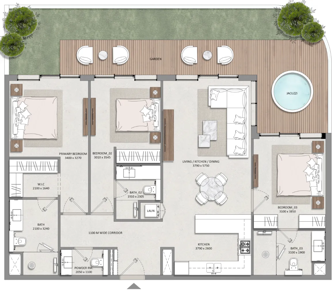 Mayfair Nexus 3 bed floor plan, 1,712 sqft