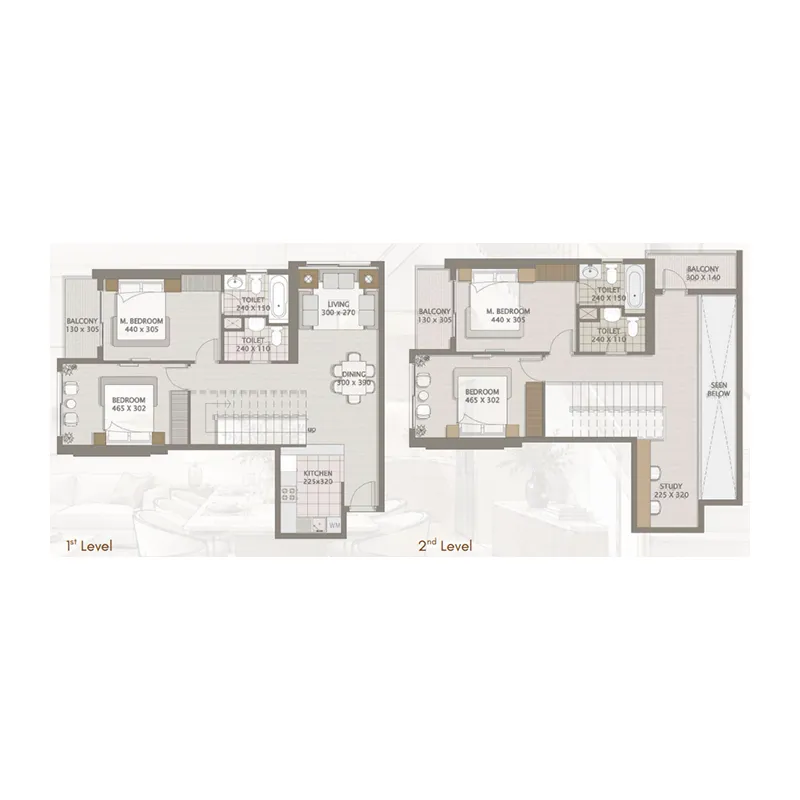 Platinum Heights 4 bed floor plan, 2,416 sqft