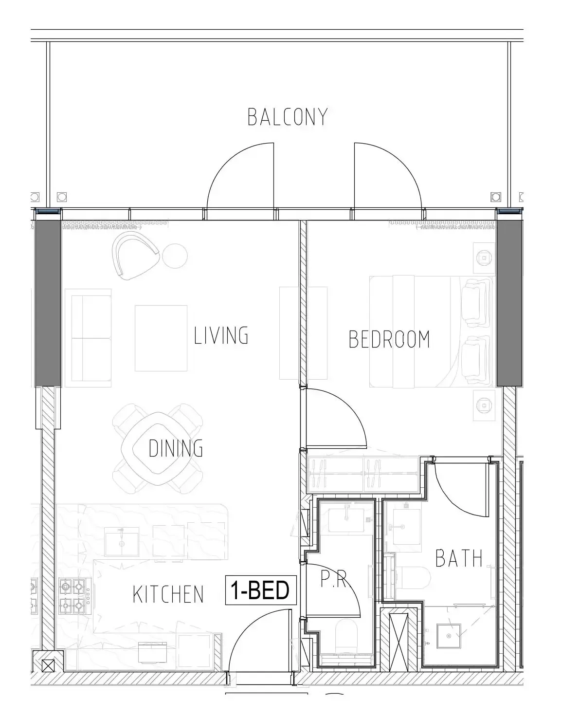 Damac Safa Gate 1 bed floor plan, 832 – 846 sqft
