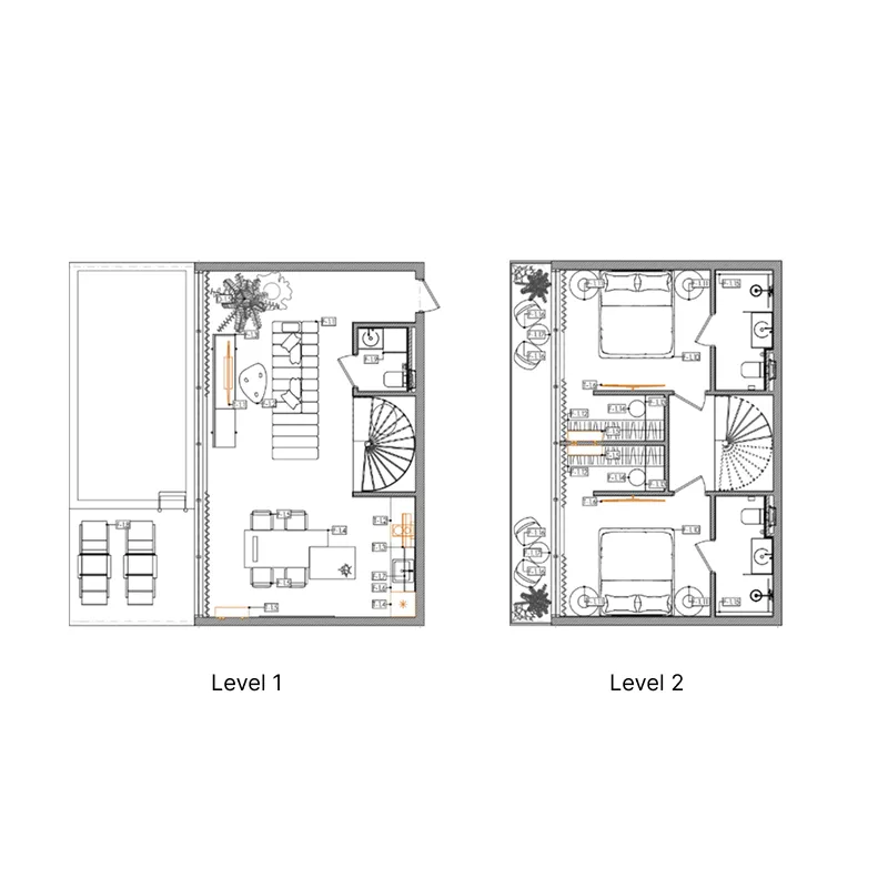 Pandawa Dream 2 bed floor plan, 1,109 sqft