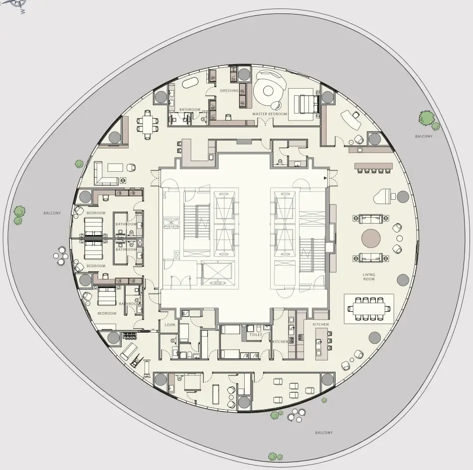 La Mer by Elie Saab 4 bed floor plan, 14,484 sqft