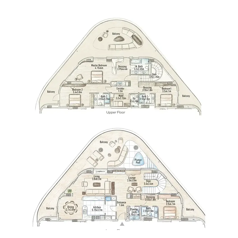 Flow 25 4 bed floor plan, 4,939 sqft