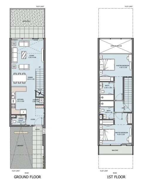 Verdana X 2 bed floor plan, 1,717 – 2,143 sqft