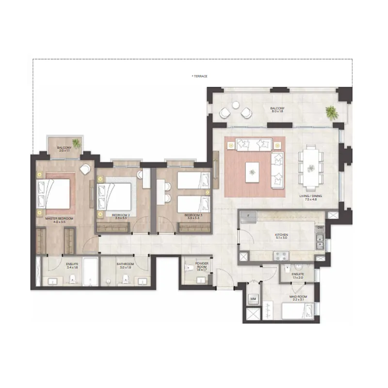 Bloom Living - Granada 3 bed floor plan, 1,805 – 2,636 sqft