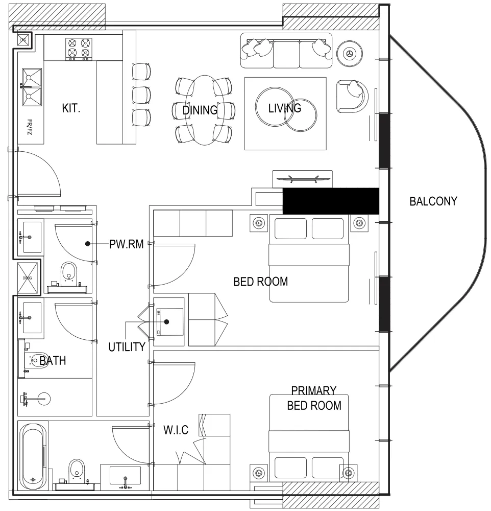 Parkway by Prestige One 2 bed floor plan, 1,114 sqft