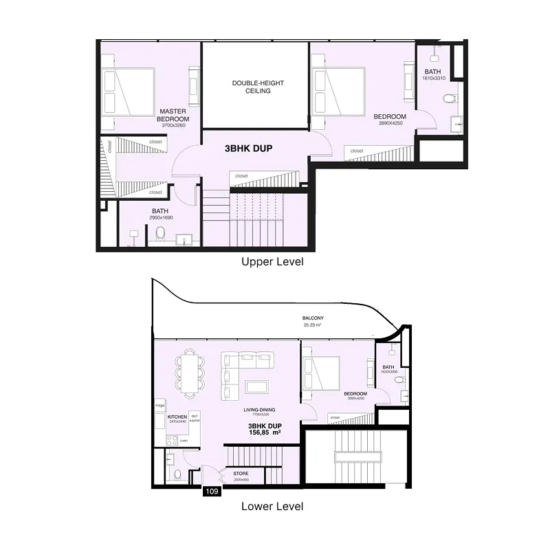 Villa Del Gavi 3 bed floor plan, 1,965 sqft