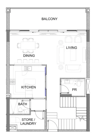 Golf Greens 2 bed floor plan, 2,281 sqft