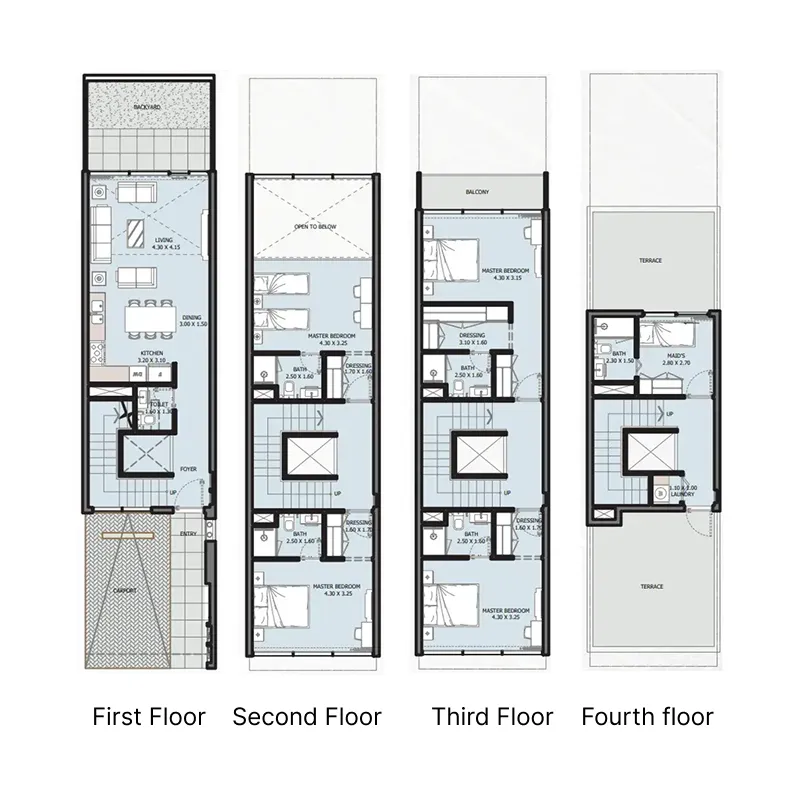 Verdana V 4 bed floor plan, 3,347 sqft