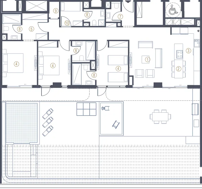 Liora 3 bed floor plan, 3,250 sqft