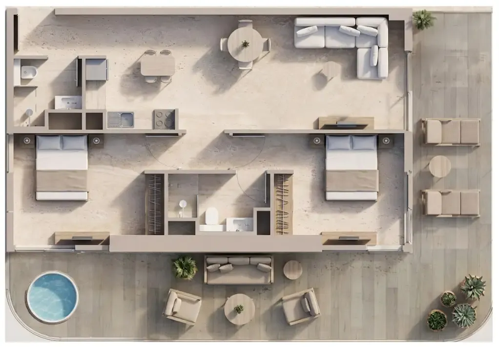 Sky Line by Peace Homes 2 bed floor plan, 1,429 sqft