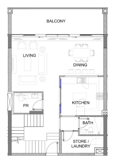 Golf Greens 2 bed floor plan, 2,281 sqft