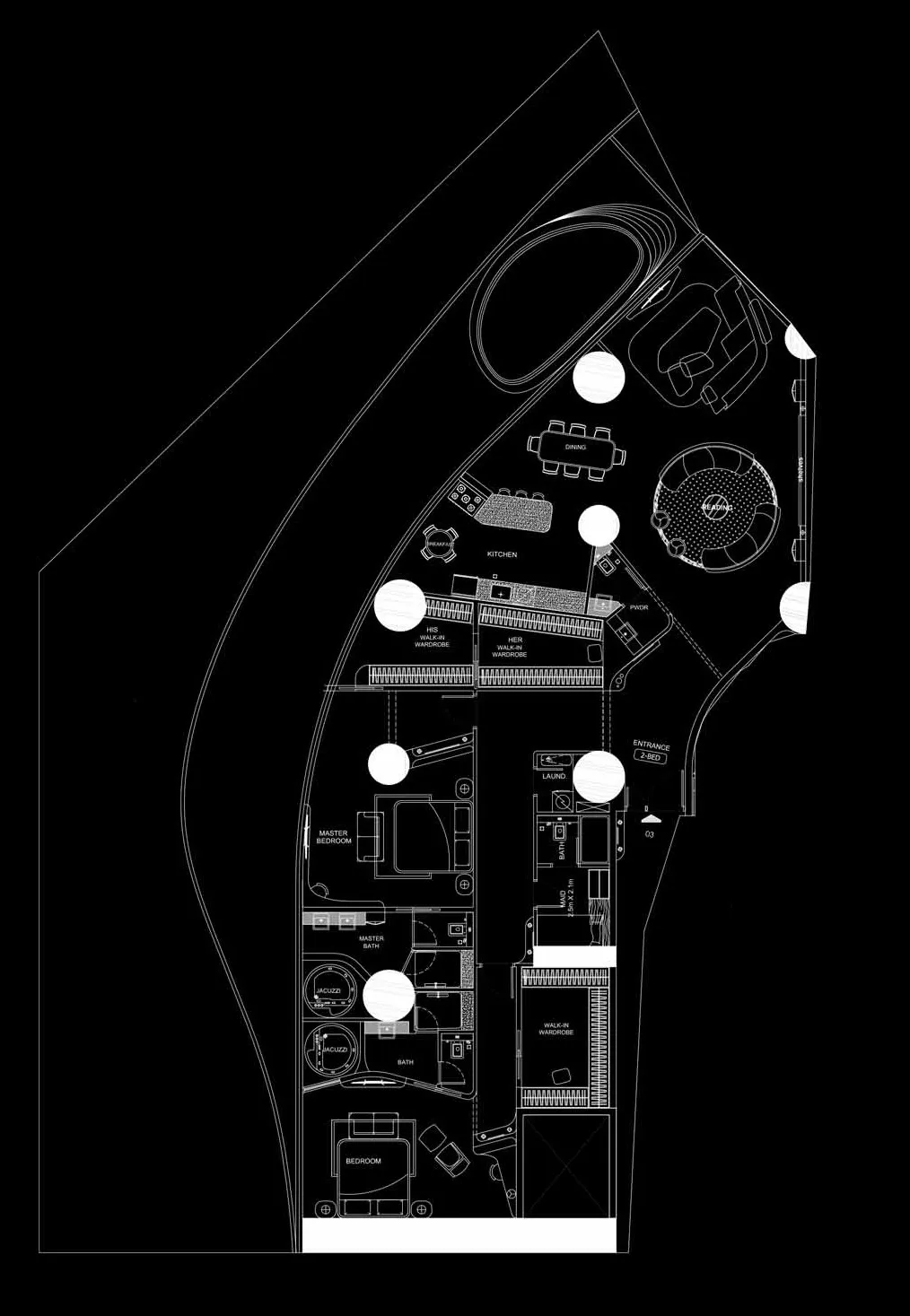 Bugatti Residences by Binghatti 2 bed floor plan, 3,799 sqft
