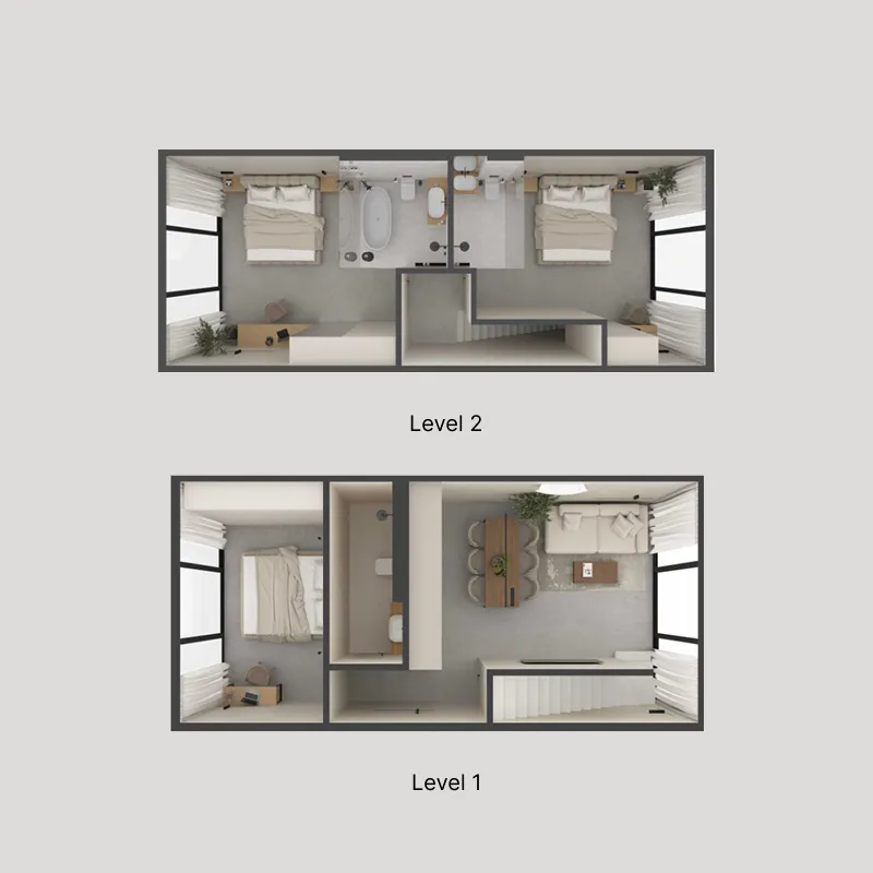 Five Oceans Residence 3 bed floor plan, 1,227 sqft