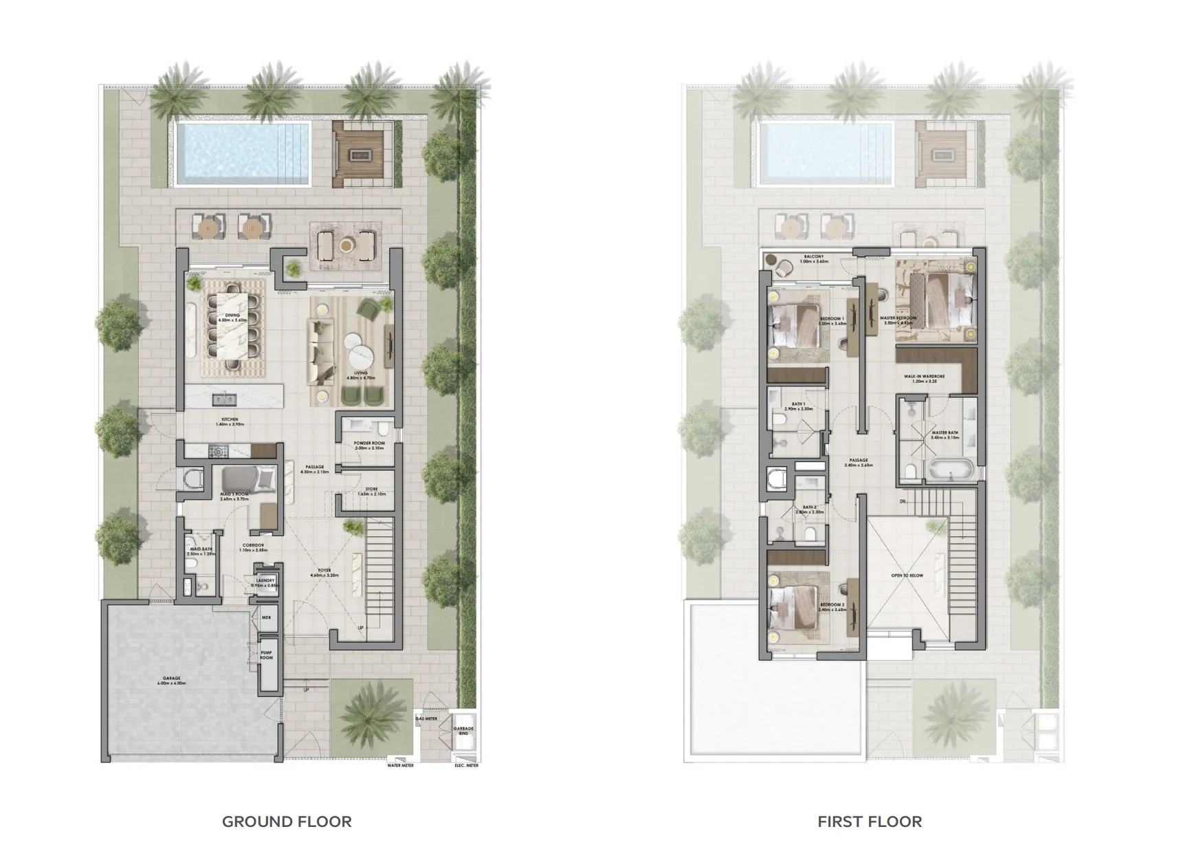 Serro 2 3 bed floor plan, 3,340 sqft