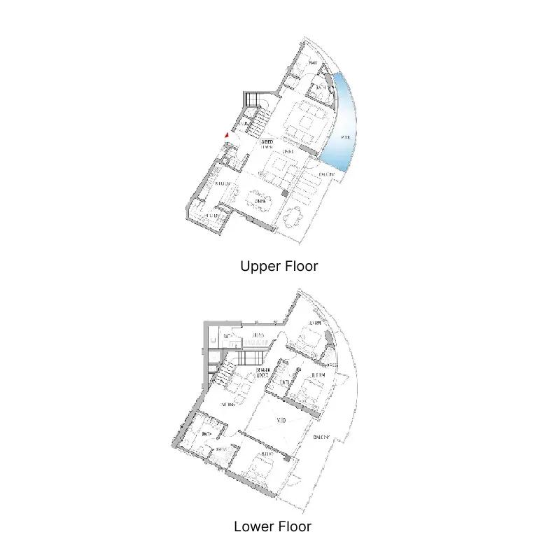 Canal Heights 3 bed floor plan, 3,097 sqft
