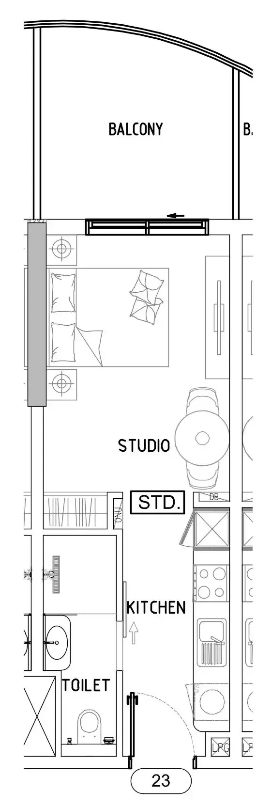 Damac Lagoons Views Phase 3 Studio floor plan, 407 sqft