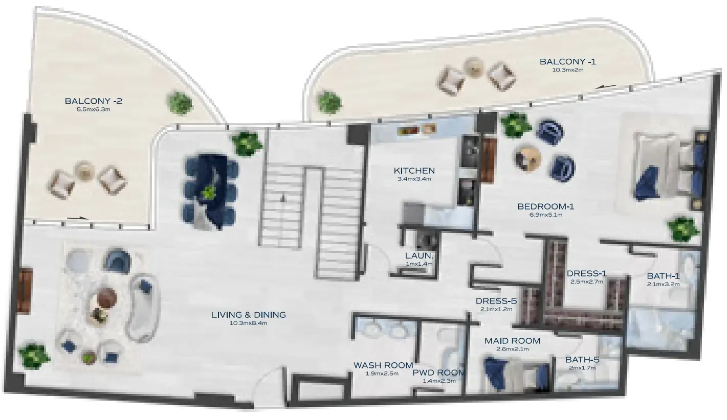 Acacia by BNW Developments 4 bed floor plan, 5,605 sqft