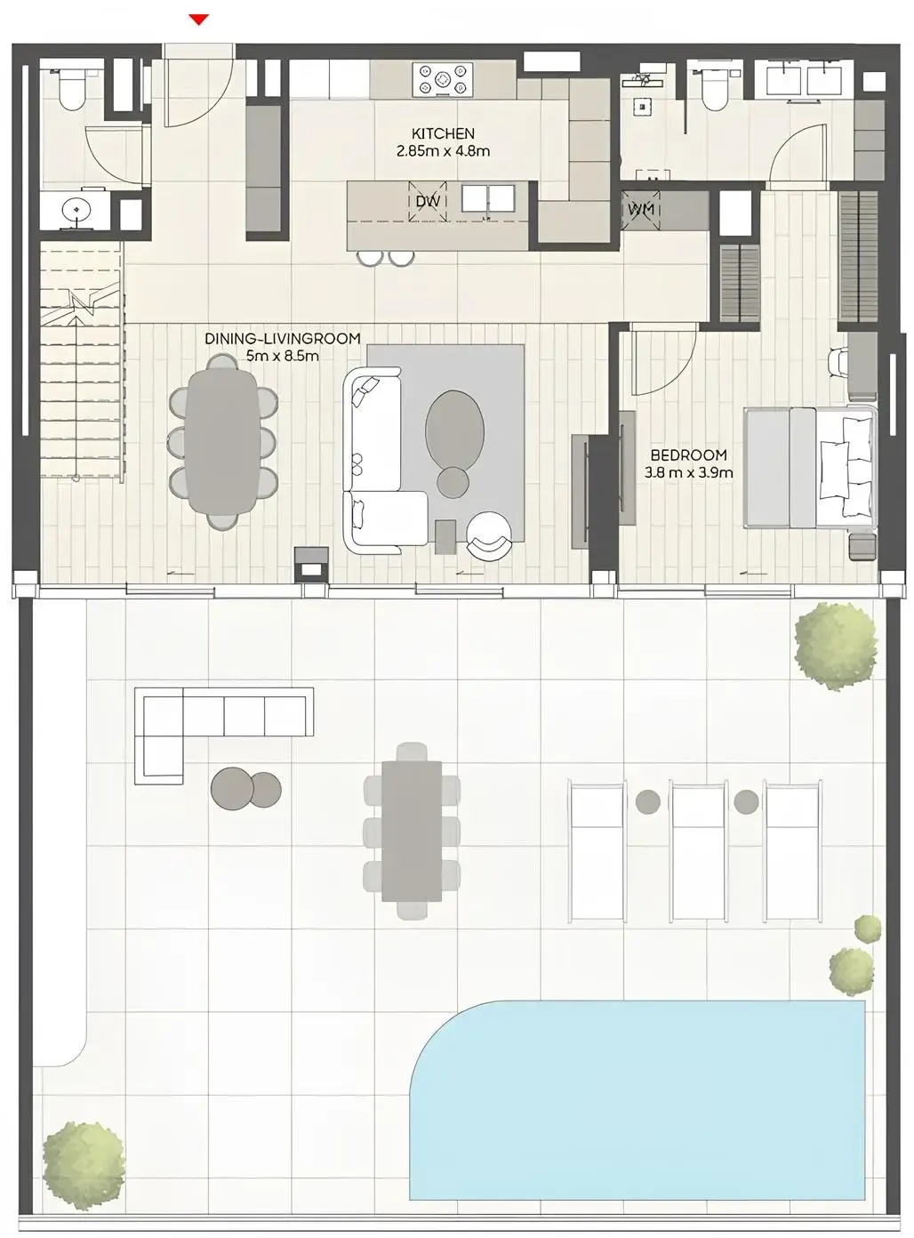 LIV Oceanside 3 bed floor plan, 3,336 sqft