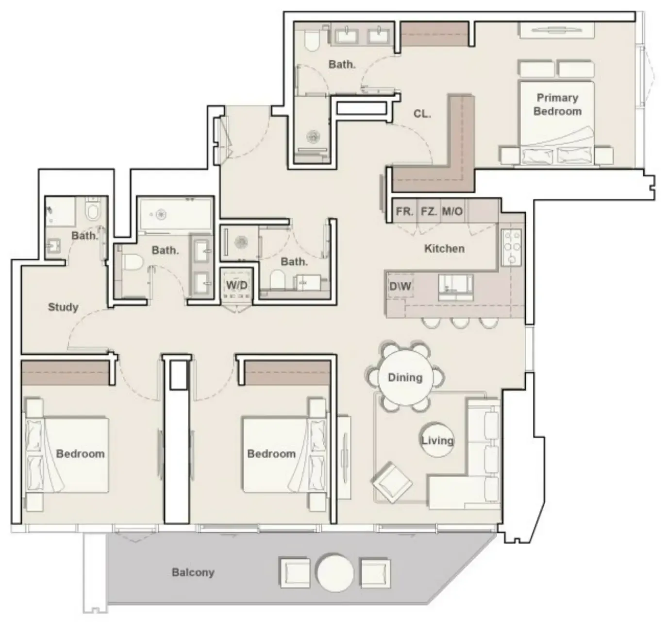 Eltiera Views 3 bed floor plan, 1,672 sqft