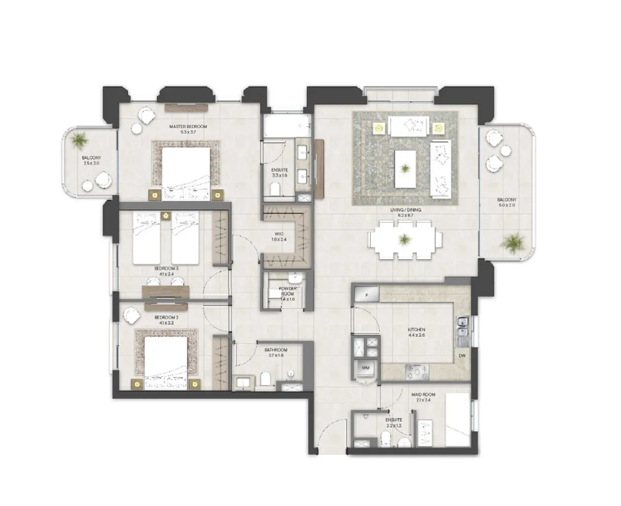 Bloom Living - Alhambra 3 bed floor plan, 1,830 – 2,715 sqft