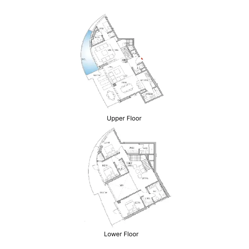 Canal Heights 3 bed floor plan, 3,135 sqft
