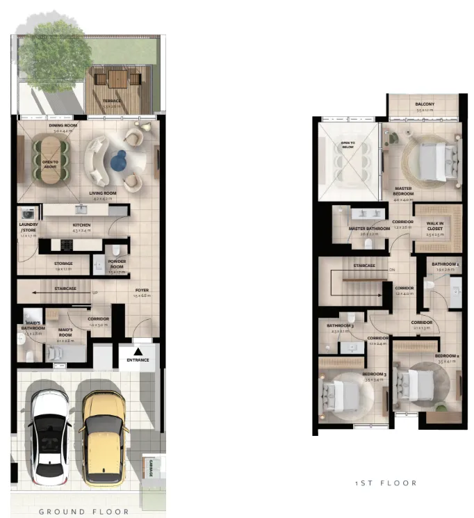 Waada Dubai South 3 bed floor plan, 2,726 sqft