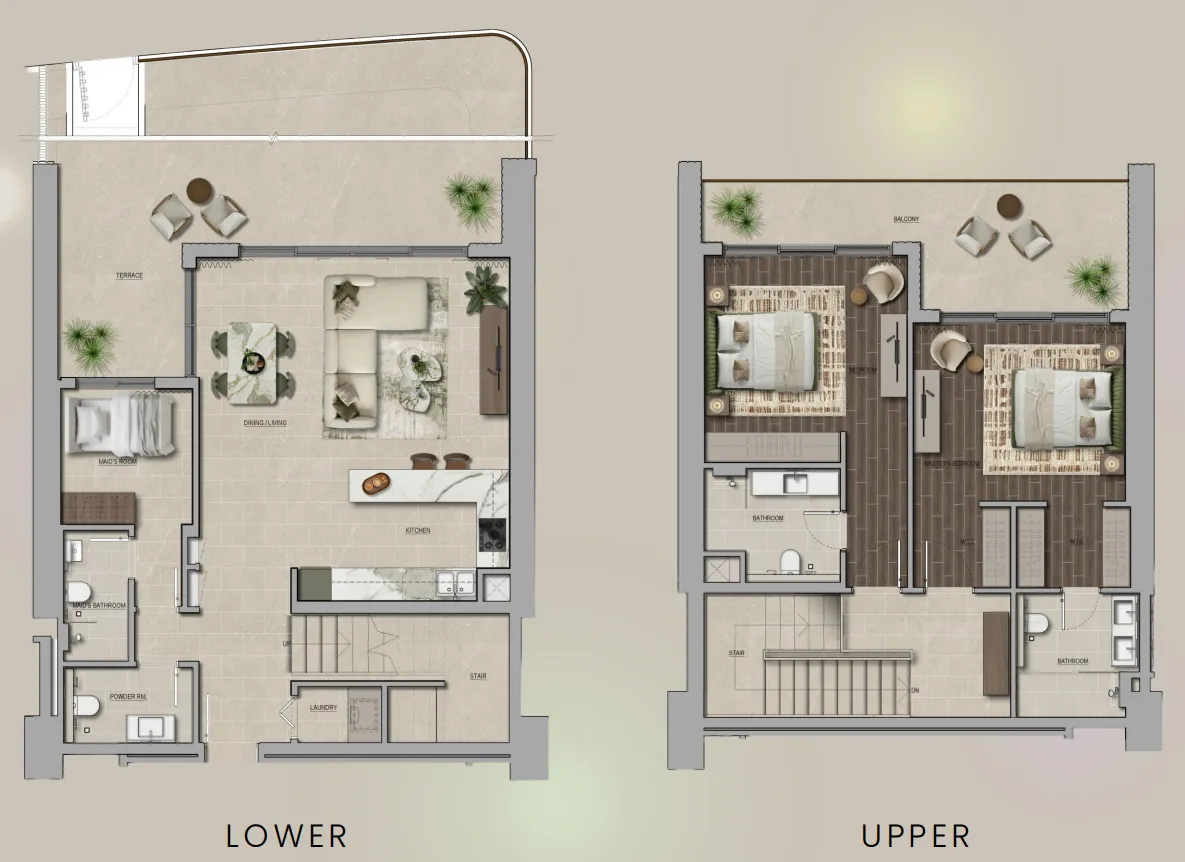 Yas Park Place 2 bed floor plan, 2,423 sqft