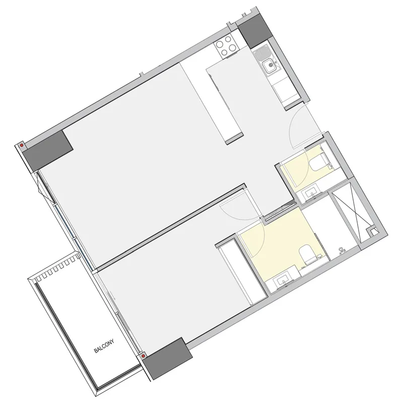 Winslow by IGO 1 bed floor plan, 753 – 754 sqft