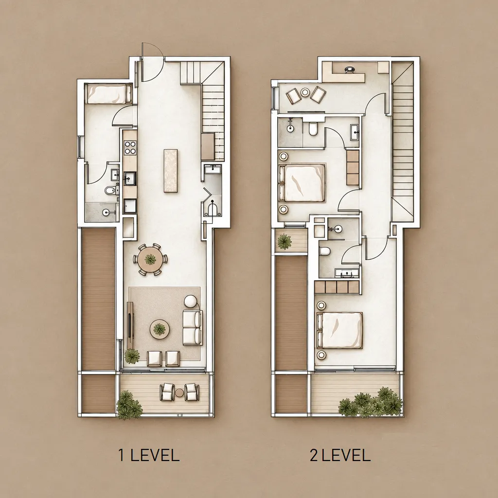 Tessera – Al Ghurair 2 bed floor plan, 1,547 – 1,716 sqft