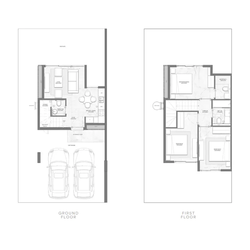 Amour Sans Detour 2 3 bed floor plan, 993 sqft