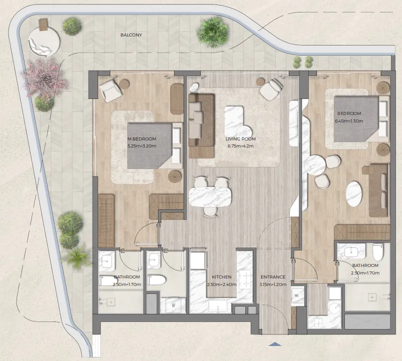 Tomorrow 166 2 bed floor plan, 2,954 sqft
