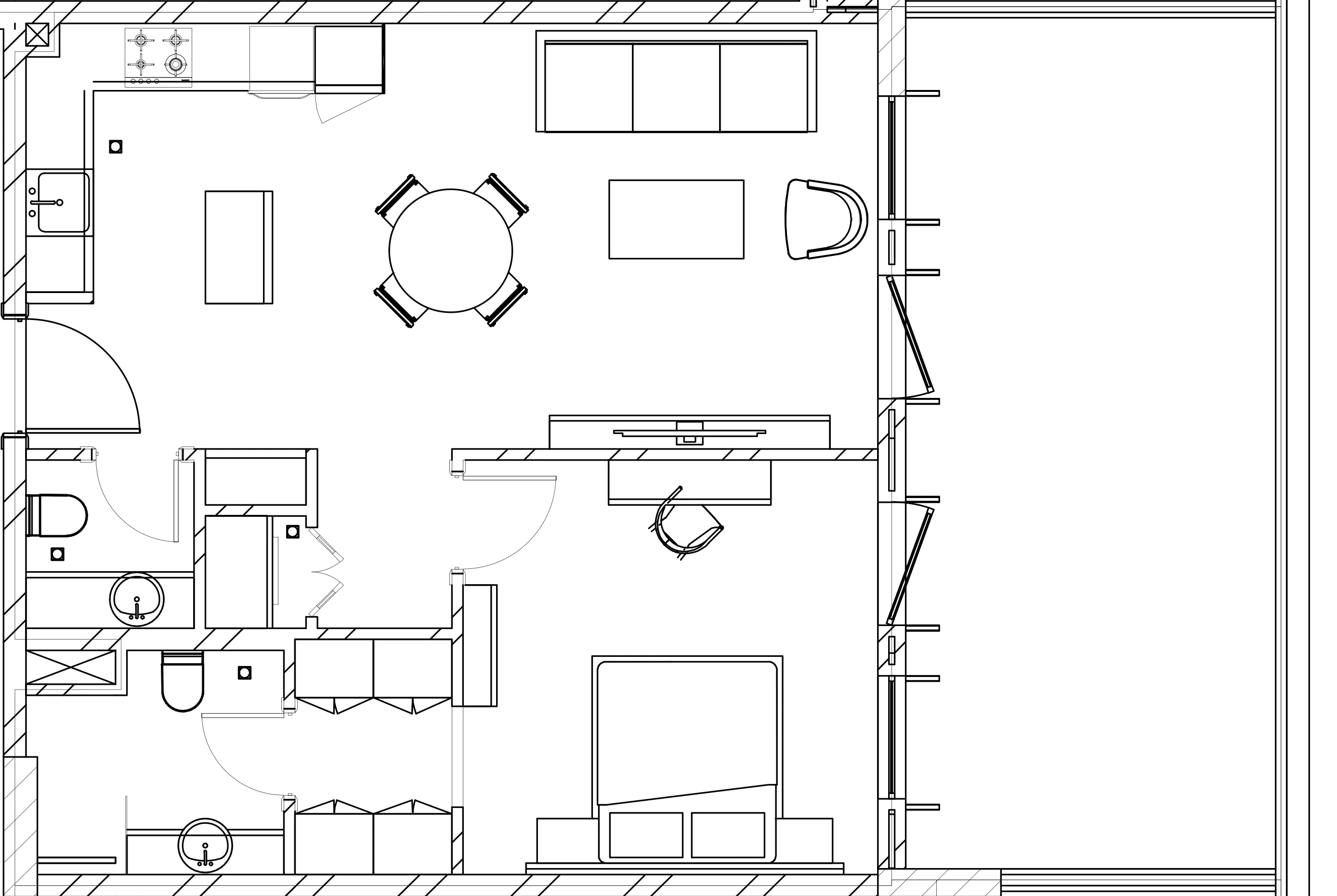 Berkeley Square 1 bed floor plan, 943 sqft