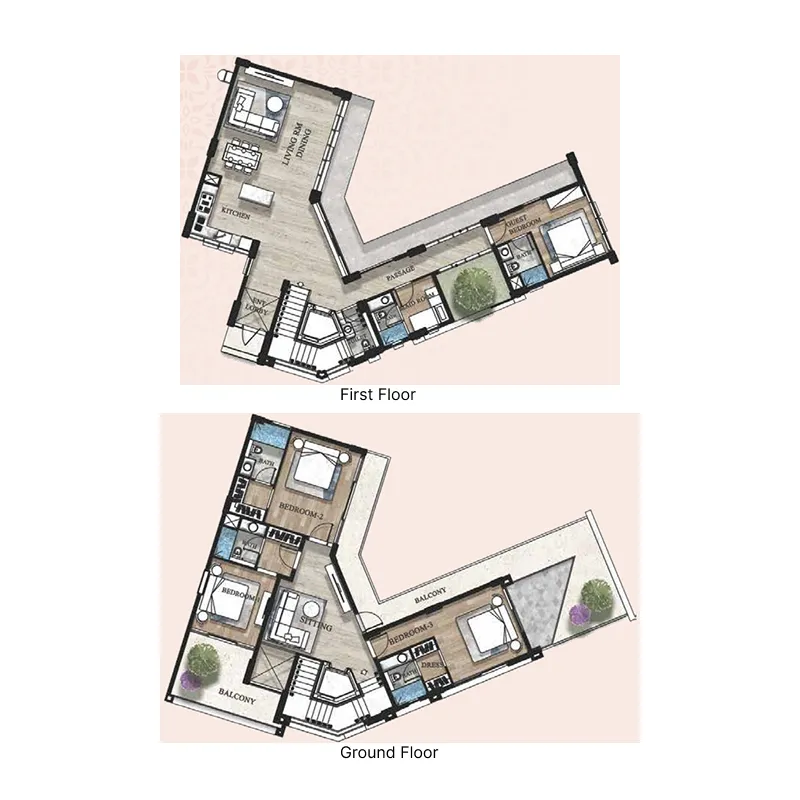 Terva Homes 4 bed floor plan, 6,499 sqft