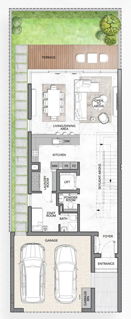 The Watercrest 3 bed floor plan, 3,916 sqft