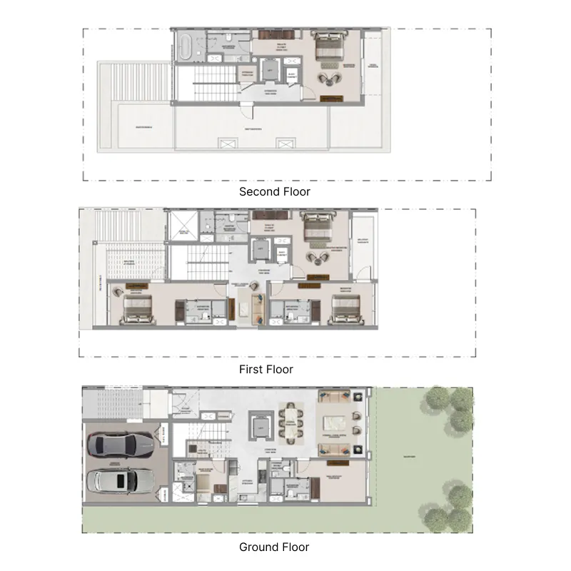 The Terraces at Sobha City 4 bed floor plan, 4,194 sqft
