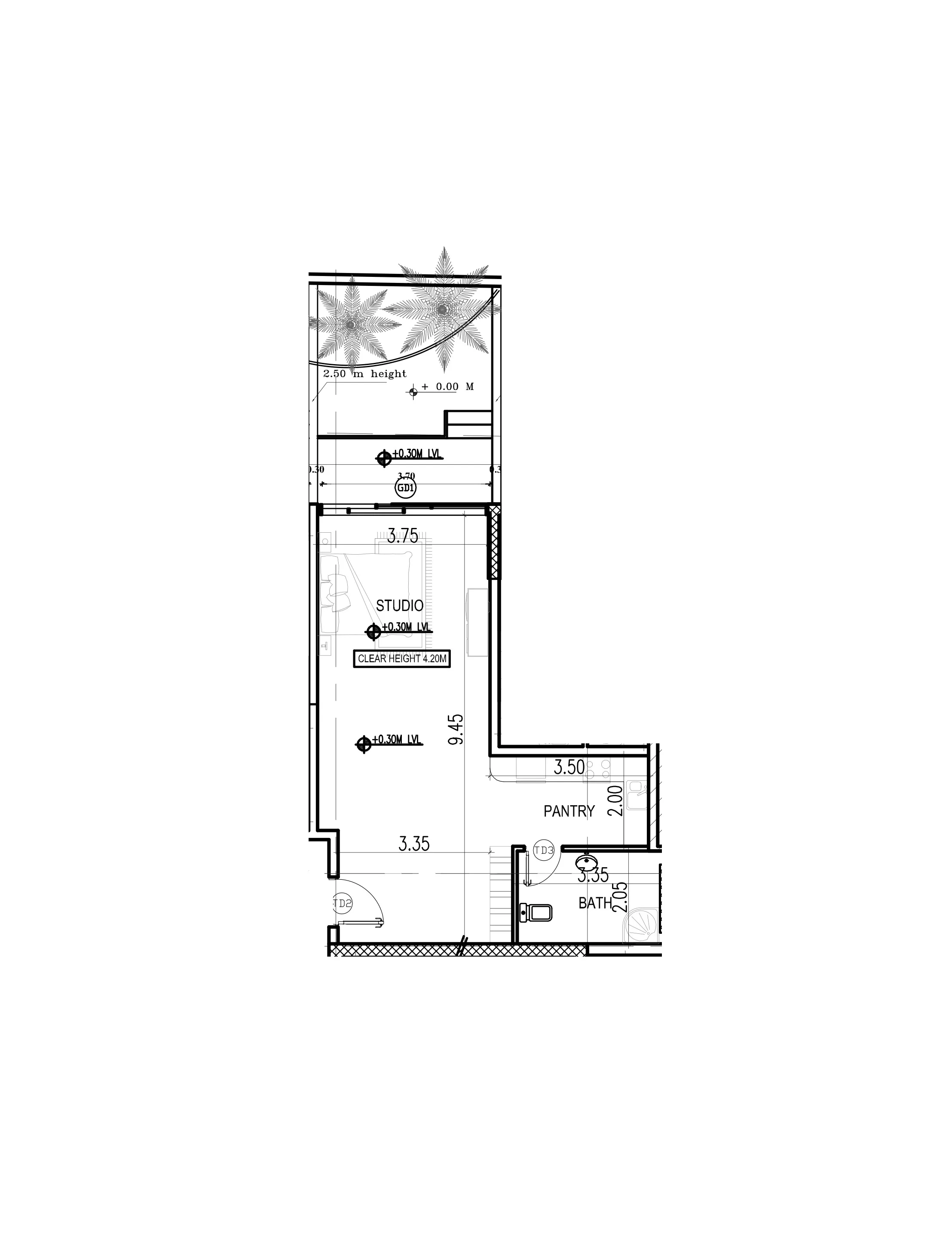 Dugasta Warsan (Jneibi) Studio floor plan, 790 sqft
