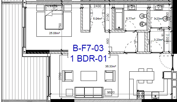 Gateway Porto Al Zorah 1 bed floor plan, 1,187 sqft