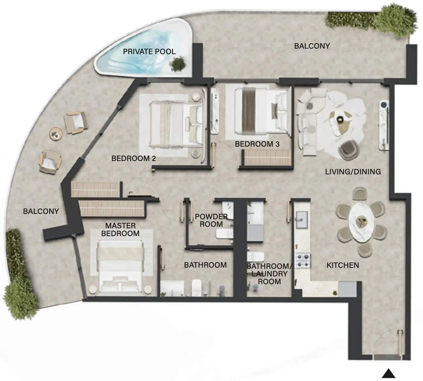 Weybridge Gardens 4 3 bed floor plan, 1,568 sqft