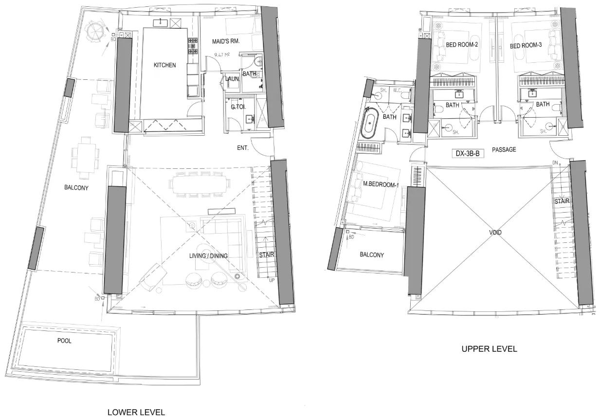 Cavalli Tower 3 bed floor plan, 3,965 sqft
