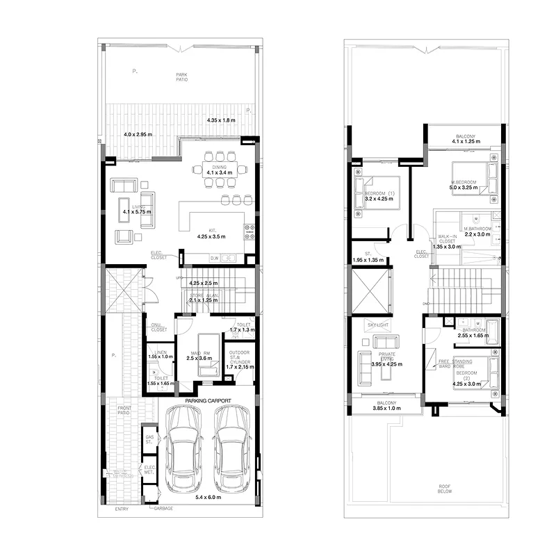 Marbella Villas 3 bed floor plan, 3,072 sqft