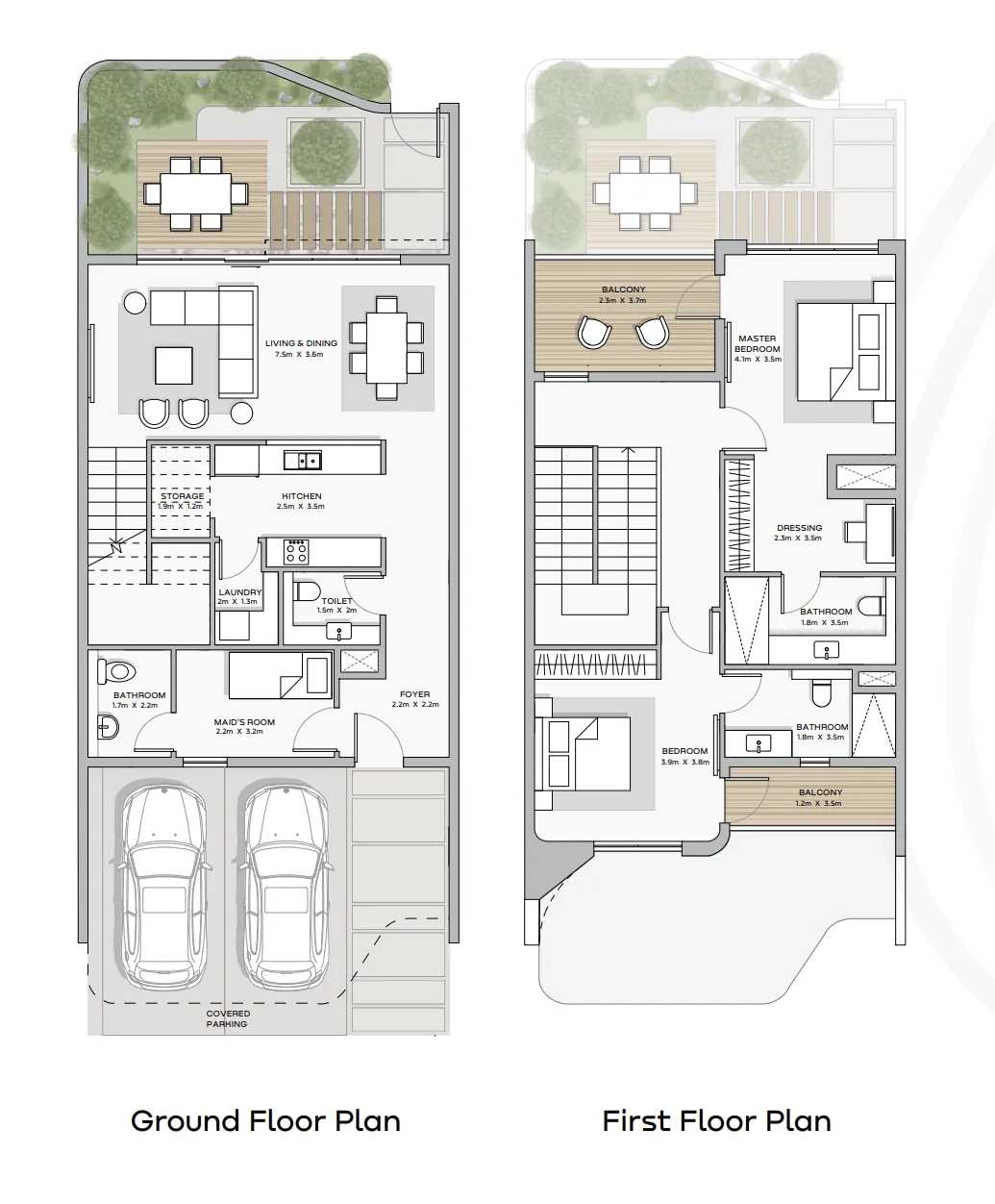 Khalid Bin Sultan City 2 bed floor plan, 2,284 sqft