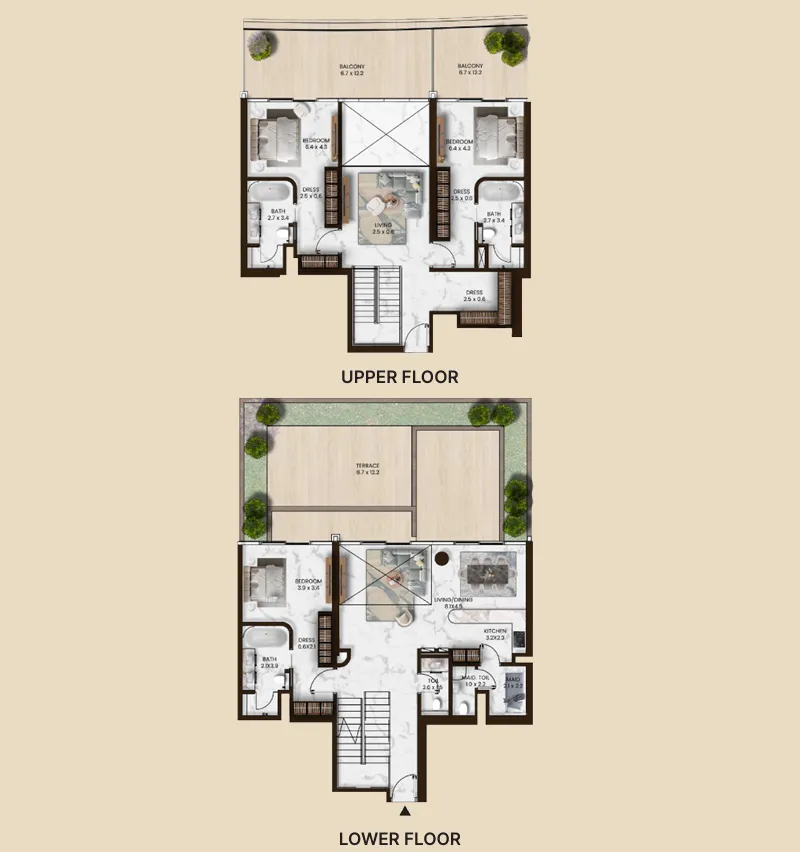 Saas Hills 3 bed floor plan, 3,559 sqft