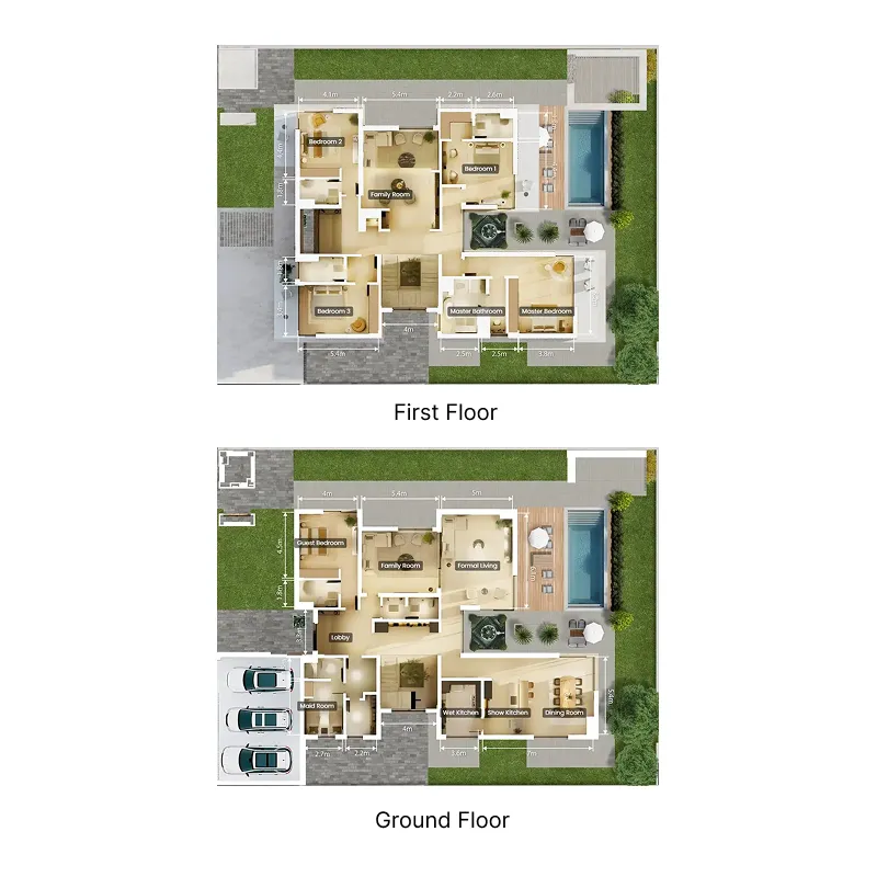 Athlon by Aldar 5 bed floor plan, 6,272 sqft